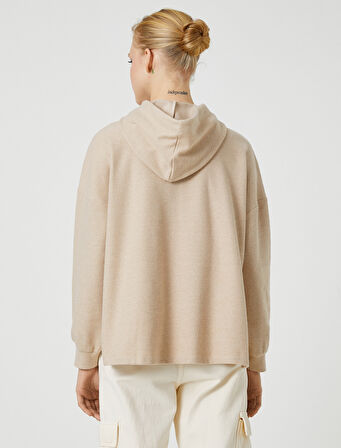 Kapüşonlu Sweatshirt Yumuşak Dokulu