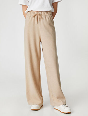 Rahat Pantolon Bol Paça Beli Bağlamalı