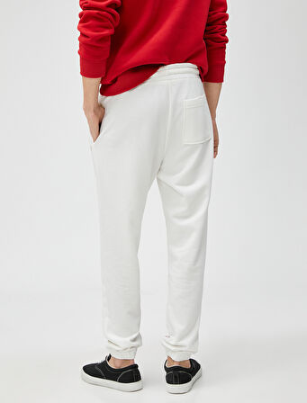 Yarış Temalı Jogger Eşofman Altı Baskılı Beli Bağcıklı Çift Cepli