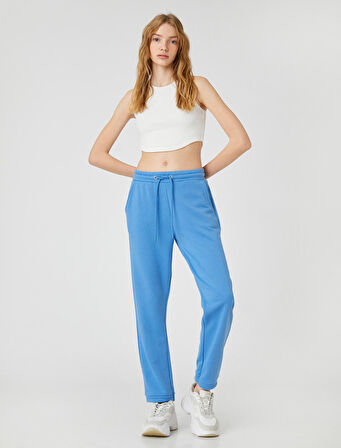 Jogger Eşofman Altı Cep Detaylı Paçası Beli Lastikli