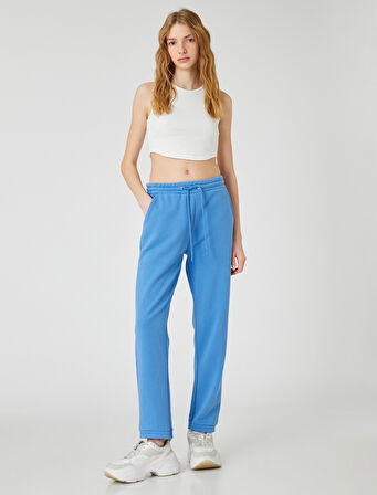 Jogger Eşofman Altı Cep Detaylı Paçası Beli Lastikli