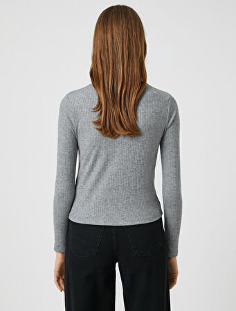 Şahika Ercümen X Koton - Ribanalı Balıkçı Yaka Basic Tişört