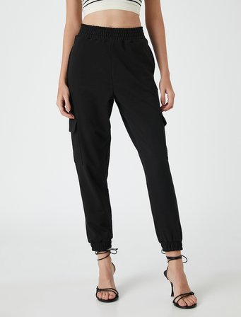 Jogger Kargo Pantolon Beli Lastikli Cepli