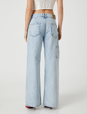 Yüksek Bel Kot Pantolon Ekstra Geniş Paça - Bianca Jeans