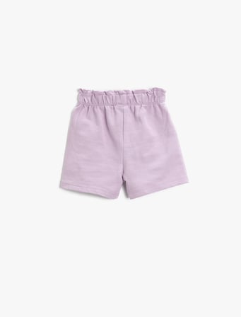 Basic Şort Beli Lastikli İşleme Detaylı Pamuklu