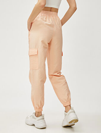 Paraşüt Jogger Pantolon Cepli Beli Lastikli