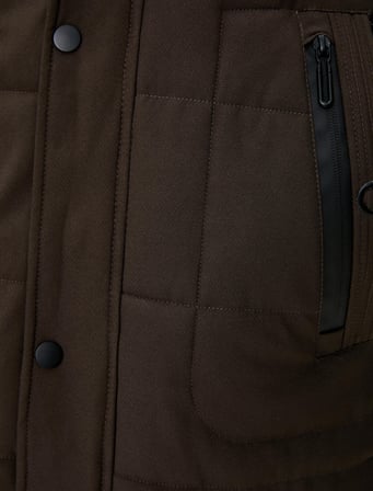 Anorak Mont Kapşonlu Cep Detaylı Fermuarlı