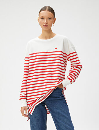 Sweatshirt Tunik Bisiklet Yaka Uzun Kollu