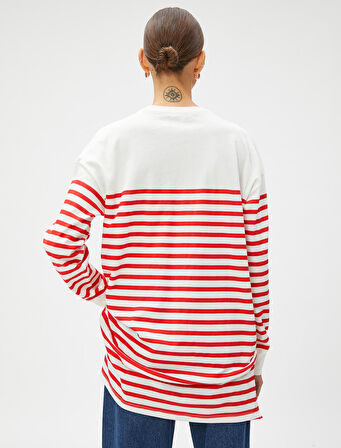 Sweatshirt Tunik Bisiklet Yaka Uzun Kollu