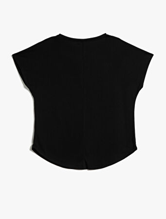 Spor Tişört Modal Hafif Rahat Kumaş Bisiklet Yaka Kısa Kollu