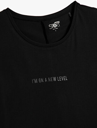 Spor Tişört Modal Hafif Rahat Kumaş Bisiklet Yaka Kısa Kollu