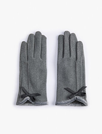 Eldiven Peluş Detaylı Yumuşak Dokulu