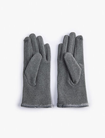 Eldiven Peluş Detaylı Yumuşak Dokulu