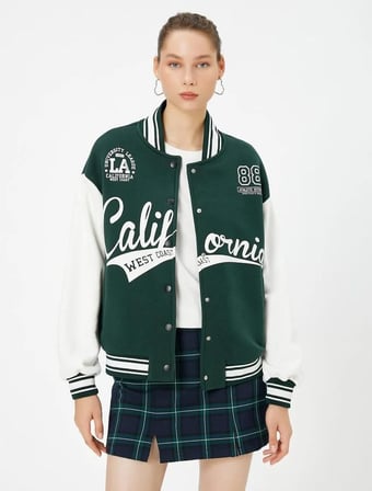 4WAL10019IK Koton Kadın  Sweat YEŞİL