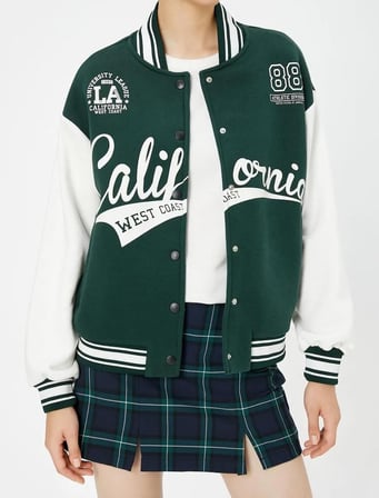 4WAL10019IK Koton Kadın  Sweat YEŞİL
