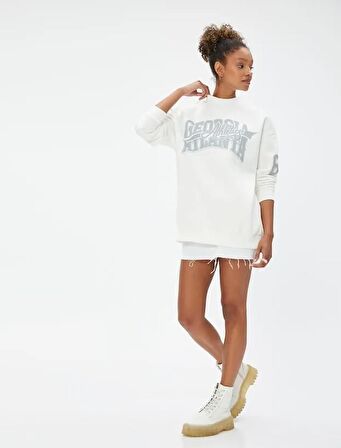 4WAL10055IK Koton Kadın  Sweat EKRU