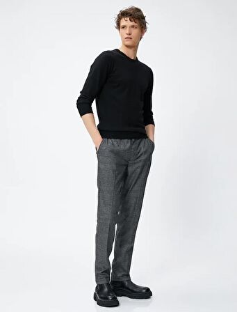 4WAM40004HW Koton Erkek  Kanvas Pantolon ANTRASİT EKOSELİ