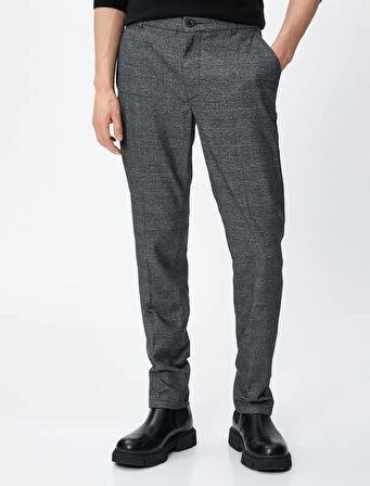 4WAM40004HW Koton Erkek  Kanvas Pantolon ANTRASİT EKOSELİ