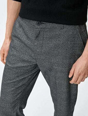 4WAM40004HW Koton Erkek  Kanvas Pantolon ANTRASİT EKOSELİ