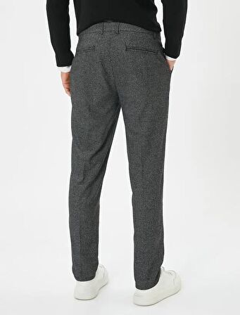 4WAM40005HW Koton Erkek  Kanvas Pantolon SİYAH