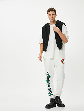 Rick and Morty Eşofman Altı Lisanslı Baskılı Beli Bağcıklı