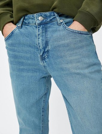 4WAM40011ND Koton Skinny MICHAEL Erkek Jean Pantolon AÇIK İNDİGO