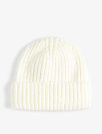 Basic Örgü Bere Dokulu Katlama Detaylı