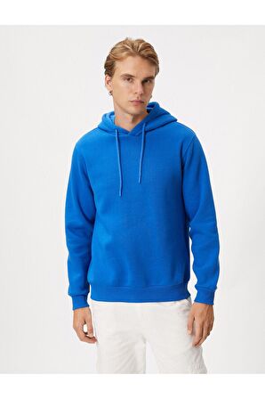 Basic Kapşonlu Sweat Uzun Kollu Şardonlu