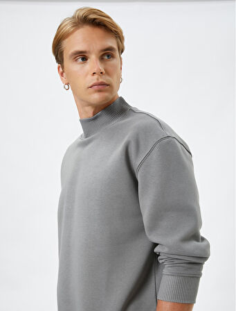 Dik Yaka Kazak Basic Uzun Kollu Ribanalı