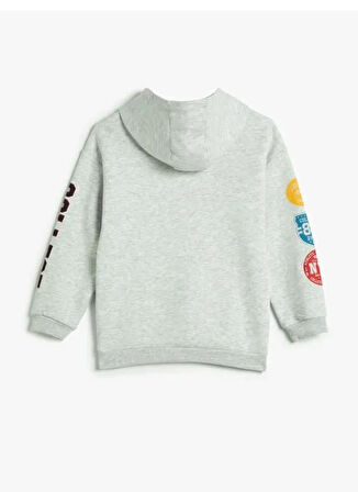 Koton Baskılı Erkek Çocuk Gri Sweatshırt 4WKB10013TK