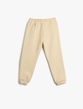 Basic Jogger Eşofman Altı Beli Bağlamalı Cep Detaylı Şardonlu