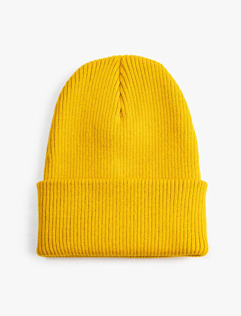 Lastikli Örgü Basic Bere 