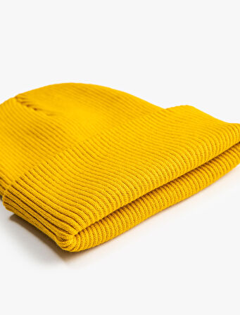 Lastikli Örgü Basic Bere 