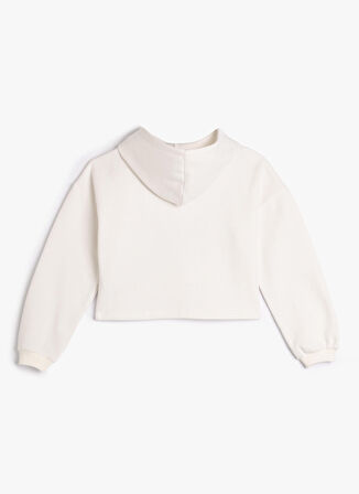 Koton Baskılı Kız Çocuk Ekru Sweatshırt 4WKG10059AK