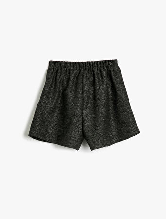 Şort Etek Beli Lastikli Pileli