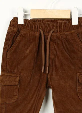 Koton Lastikli Bel Katlamalı Paça Deve Tüyü Erkek Pantolon 4WMB40007TW - Baby