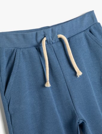 Jogger Eşofman Altı Beli Bağlamalı Cep Detaylı Pamuklu