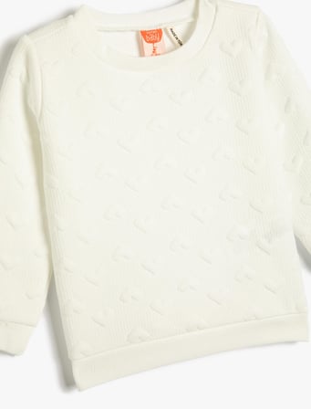 Sweatshirt Kapitone Bisiklet Yaka Uzun Kollu