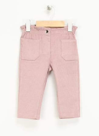 Koton Lastikli Bel Boru Paça Pembe Kız Çocuk Pantolon 4WMG40003AW - Baby
