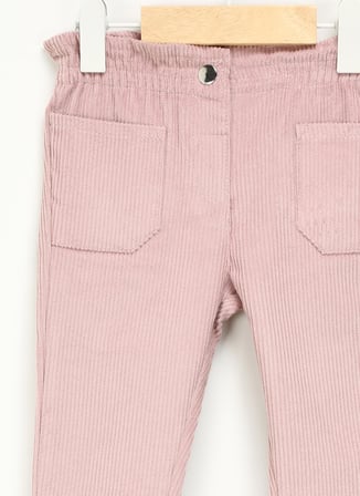 Koton Lastikli Bel Boru Paça Pembe Kız Çocuk Pantolon 4WMG40003AW - Baby
