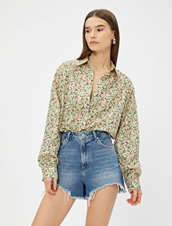 Otantik Desenli Gömlek Relax Fit