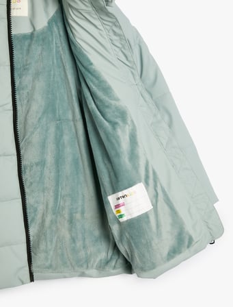 Oversize Şişme Mont Fermuar Kapamalı Manşetleri Lastikli 