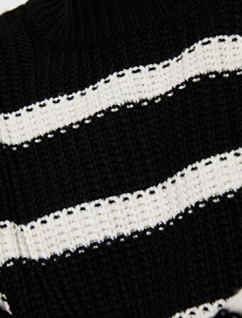 Koton Kadın Örgü Kazak Yarım Balıkçı Yaka Kaşmir Dokulu 4WAK90015HT