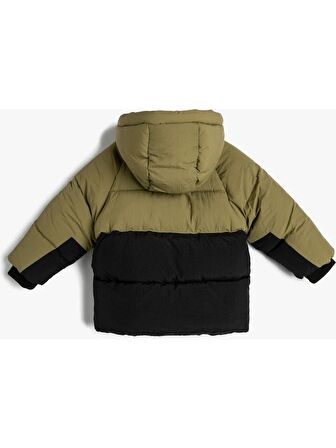 Koton Şişme Mont Kapüşonlu Peluş Astarlı Cepli