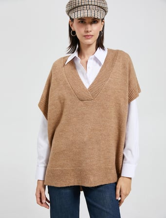 V Yaka Süveter Oversize