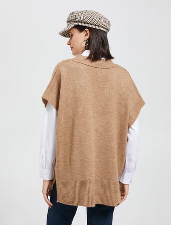 V Yaka Süveter Oversize