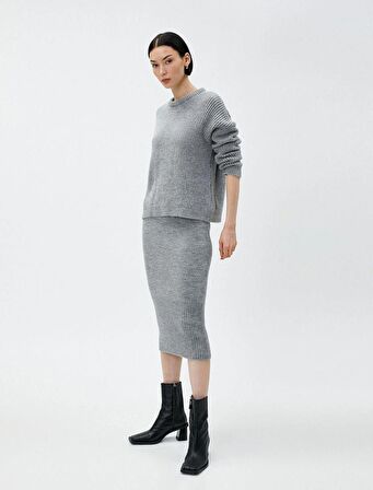 Koton Kadın Triko Midi Boy Kalem Etek Dar Kesim 4WAK70001HT