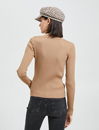 Yarım Balıkçı Yaka Kazak Slim Fit Triko