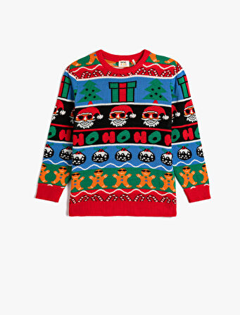 Yılbaşı Kazağı Uzun Kollu Bisiklet Yaka 