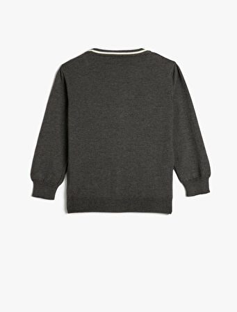 Hırka Düğmeli V Yaka Triko